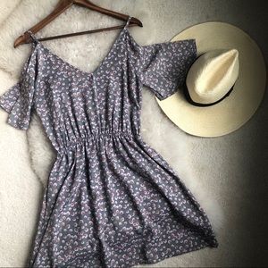 Cold Shoulder Floral Dress